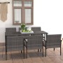 Juego de comedor para jardín 7 piezas ratán sintético gris de vidaXL, Conjuntos de jardín - Ref: Foro24-3065715, Precio: 418,...
