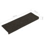 Alfombrilla de escaleras 15 uds punzonada antracita 65x21x4 cm de vidaXL, Alfombrillas para escalones - Ref: Foro24-326189, P...