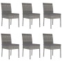 Juego de comedor para jardín 7 piezas ratán sintético gris de vidaXL, Conjuntos de jardín - Ref: Foro24-3065703, Precio: 494,...