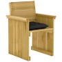 Set de comedor jardín 7 pzas con cojines madera pino impregnada de vidaXL, Conjuntos de jardín - Ref: Foro24-3065736, Precio:...