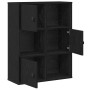 Librería de madera contrachapada roble negro 60x24x76,5 cm en Librerías y estanterías | Comprar online en Foru.es