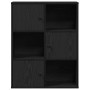Librería de madera contrachapada roble negro 60x24x76,5 cm en Librerías y estanterías | Comprar online en Foru.es