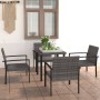 Juego de comedor para jardín 5 piezas ratán sintético gris de vidaXL, Conjuntos de jardín - Ref: Foro24-3065712, Precio: 250,...