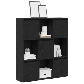 Estantería de madera de ingeniería roble negro 89x24x101,5 cm en Librerías y estanterías | Comprar online en Foru.es