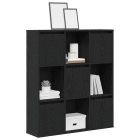 Estantería de madera de ingeniería roble negro 89x24x101,5 cm en Librerías y estanterías | Comprar online en Foru.es