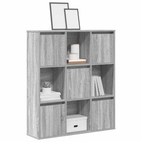 Estantería de madera de ingeniería gris sonoma 89x24x101,5 cm en Librerías y estanterías | Comprar online en Foru.es