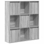 Estantería de madera de ingeniería gris sonoma 89x24x101,5 cm en Librerías y estanterías | Comprar online en Foru.es