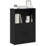Librería de madera contrachapada roble negro 60x24x85 cm en Librerías y estanterías | Comprar online en Foru.es