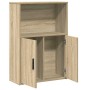 Estantería de madera de ingeniería roble sonoma 60x24x85 cm en Librerías y estanterías | Comprar online en Foru.es