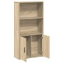 Estantería de madera de ingeniería roble sonoma 60x24x120 cm en Librerías y estanterías | Comprar online en Foru.es
