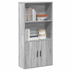 Estantería madera de ingeniería gris sonoma 60x24x120 cm en Librerías y estanterías | Comprar online en Foru.es