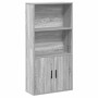 Estantería madera de ingeniería gris sonoma 60x24x120 cm en Librerías y estanterías | Comprar online en Foru.es
