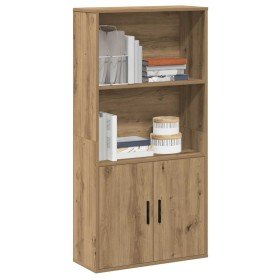 Estantería de madera de ingeniería roble artisan 60x24x120 cm en Librerías y estanterías | Comprar online en Foru.es
