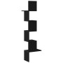 Estante de esquina de pared contrachapado negro 32x32x127,5 cm en Estanterías | Comprar online en Foru.es