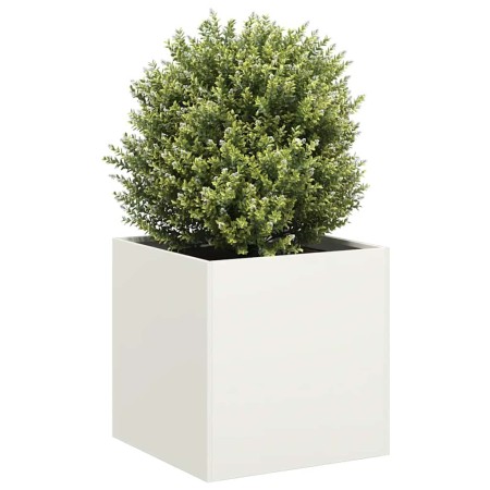 Jardinera de acero laminado en frío blanco 40x40x40 cm en Macetas y jardineras | Comprar online en Foru.es