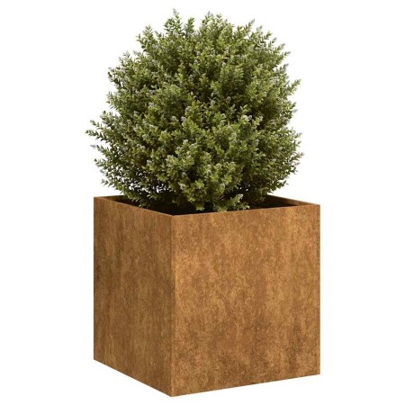 Jardinera oxidada 40x40x40 cm acero corten en Macetas y jardineras | Comprar online en Foru.es