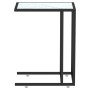Mesita ordenador vidrio transparente blanco mármol 50x35x65cm de vidaXL, Mesas auxiliares - Ref: Foro24-331652, Precio: 40,87...