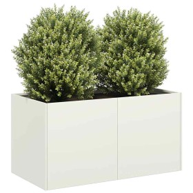 Jardinera de acero laminado en frío blanco 80x40x40 cm en Macetas y jardineras | Comprar online en Foru.es