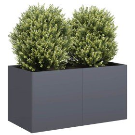 Jardinera de acero laminado en frío antracita 80x40x40 cm en Macetas y jardineras | Comprar online en Foru.es