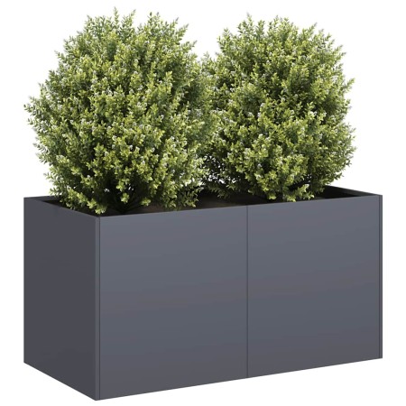Jardinera de acero laminado en frío antracita 80x40x40 cm en Macetas y jardineras | Comprar online en Foru.es