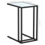 Mesita ordenador vidrio transparente blanco mármol 50x35x65cm de vidaXL, Mesas auxiliares - Ref: Foro24-331652, Precio: 40,87...