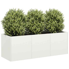 Jardinera de acero laminado en frío blanco 120x40x40 cm en Macetas y jardineras | Comprar online en Foru.es