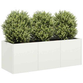 Jardinera de acero laminado en frío blanco 120x40x40 cm en Macetas y jardineras | Comprar online en Foru.es