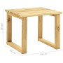 Tumbona de jardín con mesa y cojín de madera de pino impregnada de vidaXL, Tumbonas - Ref: Foro24-3065954, Precio: 189,01 €, ...