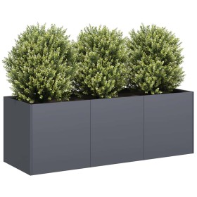 Jardinera antracita 120x40x40 cm acero laminado en frío en Macetas y jardineras | Comprar online en Foru.es