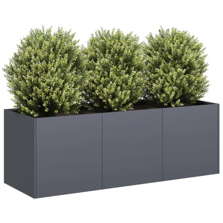 Jardinera antracita 120x40x40 cm acero laminado en frío en Macetas y jardineras | Comprar online en Foru.es