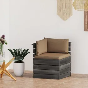 Corner pallet garden sofa with pine wood cushions by vidaXL, Modular outdoor sofas - Ref: Foro24-3061655, Price: 131,14 €, Di...