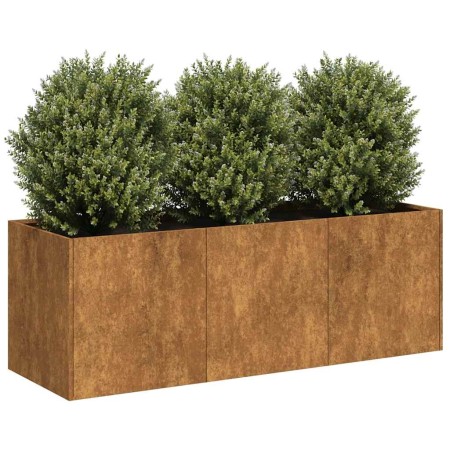 Jardinera oxidada 120x40x40 cm acero corten en Macetas y jardineras | Comprar online en Foru.es