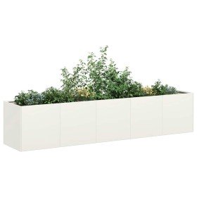 Jardinera de acero laminado en frío blanco 200x40x40 cm en Macetas y jardineras | Comprar online en Foru.es