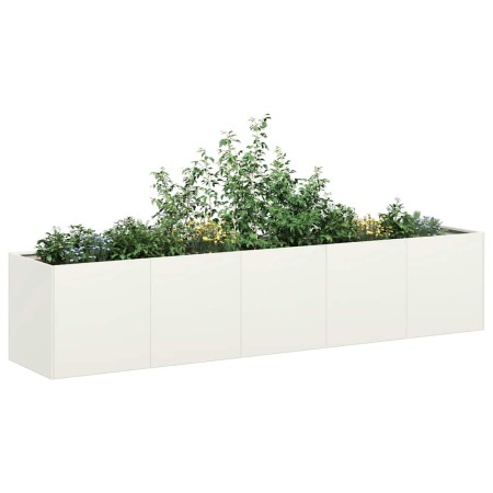 Jardinera de acero laminado en frío blanco 200x40x40 cm en Macetas y jardineras | Comprar online en Foru.es