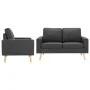 Juego de sofás de 2 piezas de tela gris oscuro de vidaXL, Sofás - Ref: Foro24-3056615, Precio: 408,62 €, Descuento: %