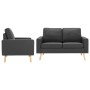 Juego de sofás de 2 piezas de tela gris oscuro de vidaXL, Sofás - Ref: Foro24-3056615, Precio: 416,11 €, Descuento: %
