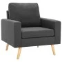 Juego de sofás de 2 piezas de tela gris oscuro de vidaXL, Sofás - Ref: Foro24-3056615, Precio: 408,62 €, Descuento: %
