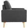 Juego de sofás de 2 piezas de tela gris oscuro de vidaXL, Sofás - Ref: Foro24-3056615, Precio: 408,62 €, Descuento: %