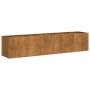 Jardinera oxidada 200x40x40 cm acero corten en Macetas y jardineras | Comprar online en Foru.es