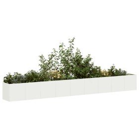 Jardinera de acero laminado en frío blanco 360x40x40 cm en Macetas y jardineras | Comprar online en Foru.es