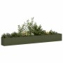 Jardinera de acero laminado en frío verde oliva 360x40x40 cm en Macetas y jardineras | Comprar online en Foru.es