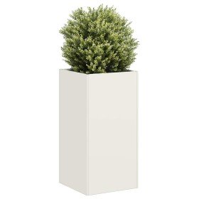 Jardinera de acero laminado en frío blanco 40x40x80 cm en Macetas y jardineras | Comprar online en Foru.es
