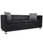 Black artificial leather 2 and 3 seater sofa set by vidaXL, Sofas - Ref: Foro24-272178, Price: 594,44 €, Discount: %