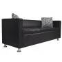 Black artificial leather 2 and 3 seater sofa set by vidaXL, Sofas - Ref: Foro24-272178, Price: 594,44 €, Discount: %