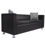 Conjunto de sofás de 2 y 3 plazas de cuero artificial negro de vidaXL, Sofás - Ref: Foro24-272178, Precio: 581,62 €, Descuent...