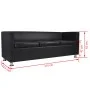Black artificial leather 2 and 3 seater sofa set by vidaXL, Sofas - Ref: Foro24-272178, Price: 594,44 €, Discount: %