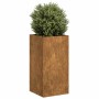 Jardinera oxidada 40x40x80 cm acero corten en Macetas y jardineras | Comprar online en Foru.es