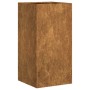 Jardinera oxidada 40x40x80 cm acero corten en Macetas y jardineras | Comprar online en Foru.es