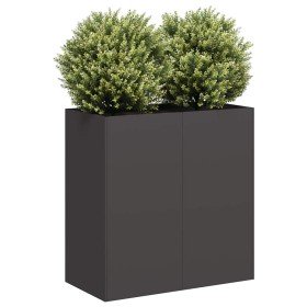 Jardinera de acero laminado en frío negro 80x40x80 cm en Macetas y jardineras | Comprar online en Foru.es