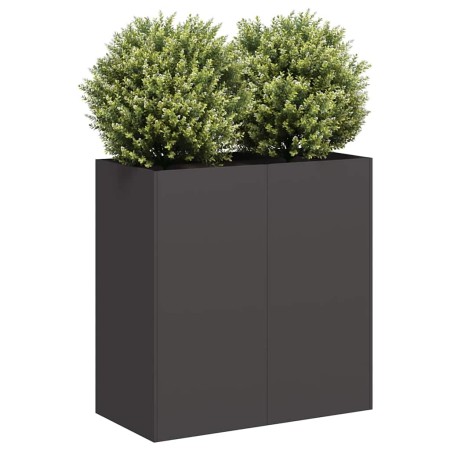 Jardinera de acero laminado en frío negro 80x40x80 cm en Macetas y jardineras | Comprar online en Foru.es